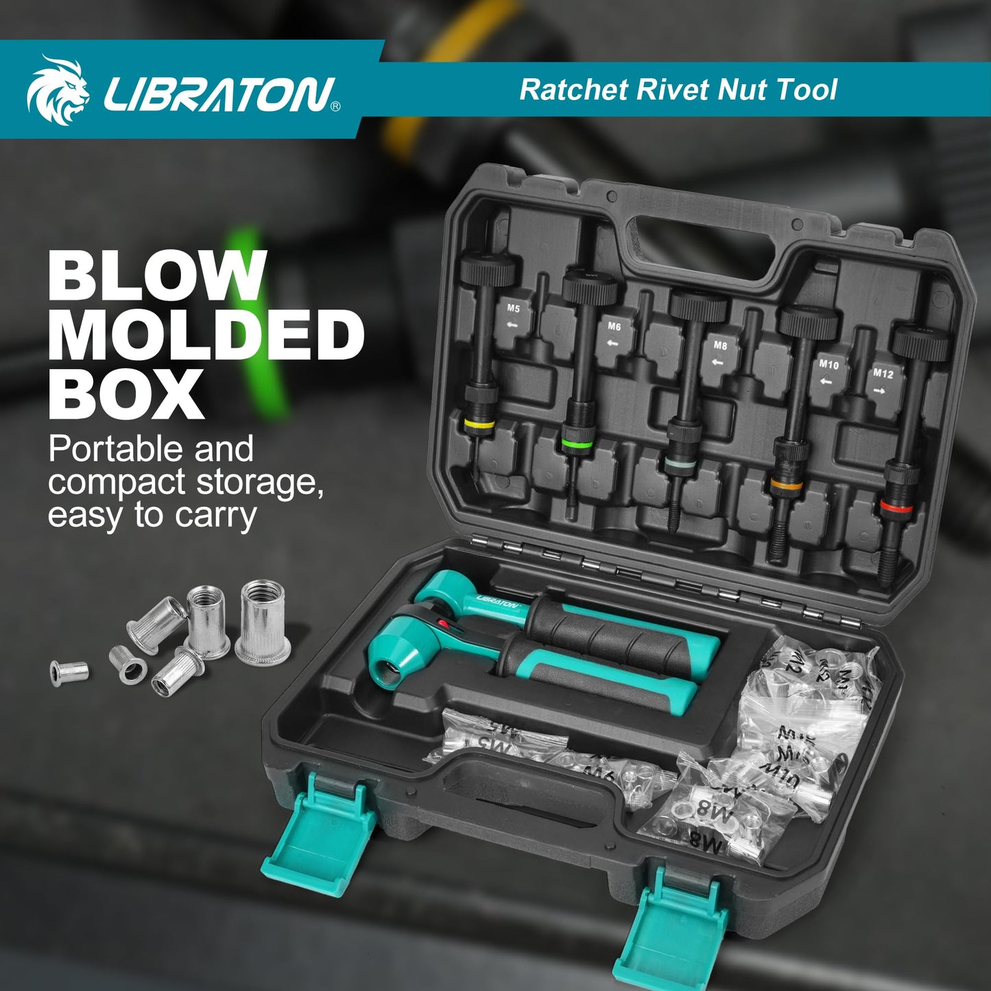 LIBRATON Rivet Nut Tool Rivnut Tool Professional Ratchet Nutsert Tool RRP £66