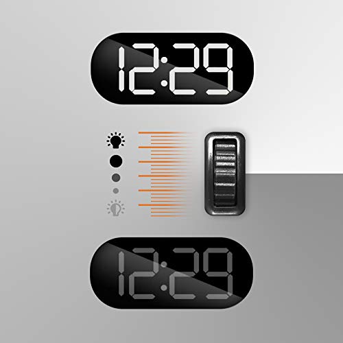 Digital Alarm Clock - Mains Powered Big Digit Mirror Display