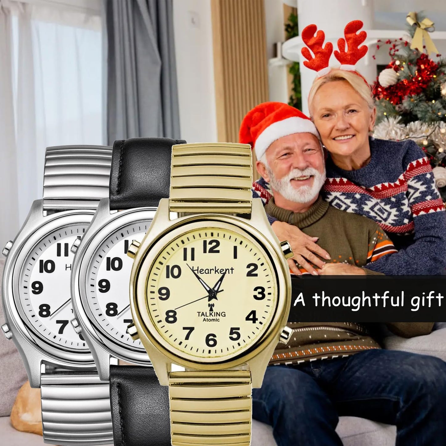 Hearkent Radio Controlled Talking Watch Stainless Steel Expanding RRP £40