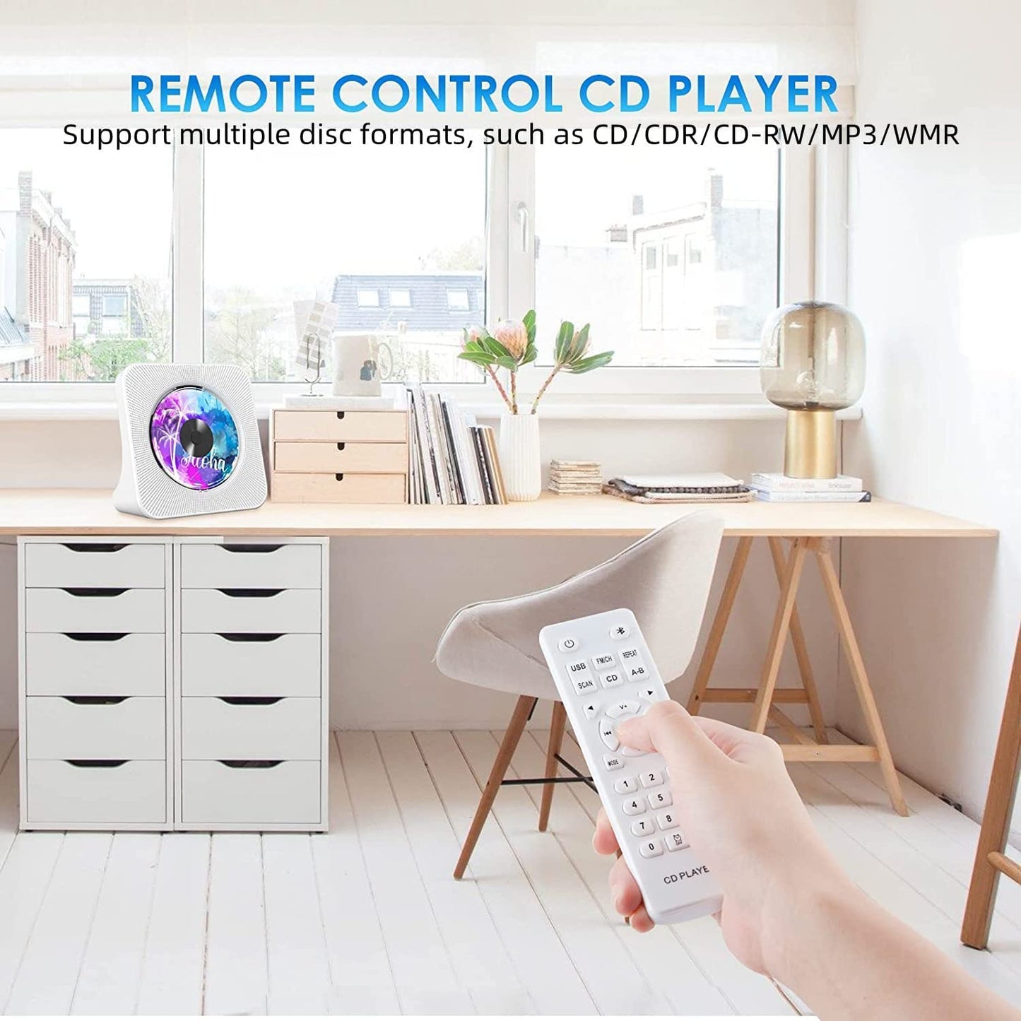Portable CD Player Bluetooth Gueray Desktop CD Players Home Bulit-in RRP £32