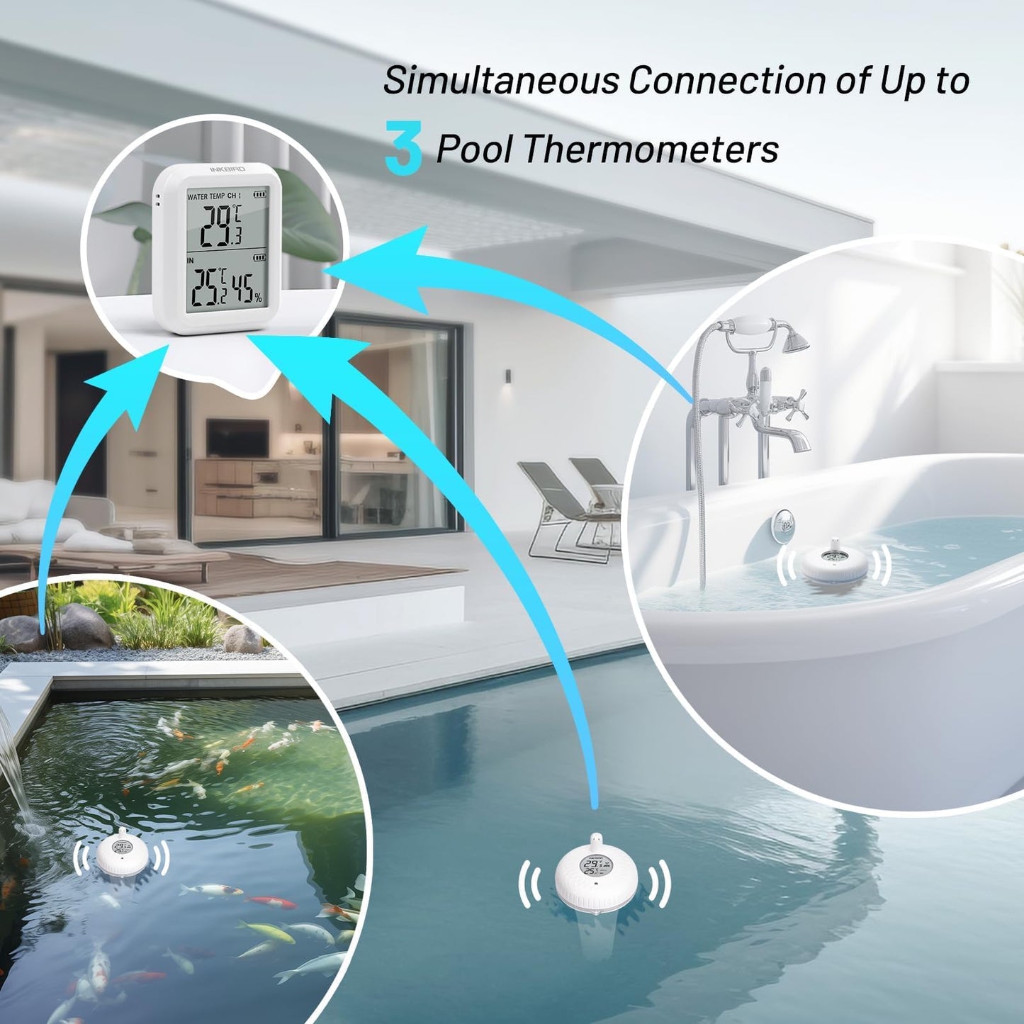 Inkbird Wireless Floating Pool Thermometer IBS-P01R Water Temperature RRP £37