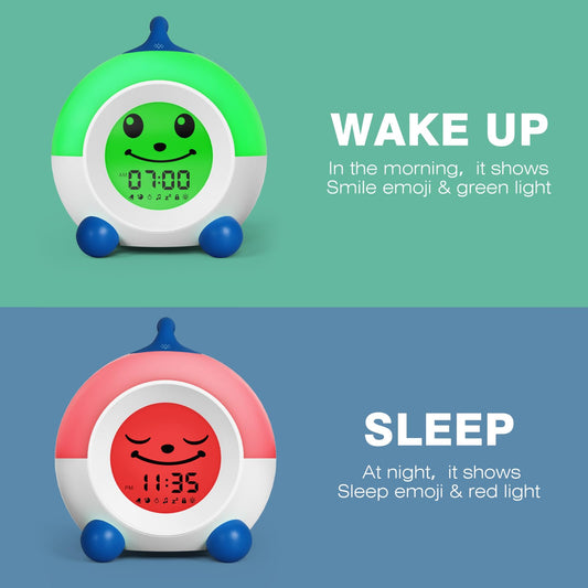 Teach Me Time Kids Alarm Clock Children's Sleep Trainer Emoji