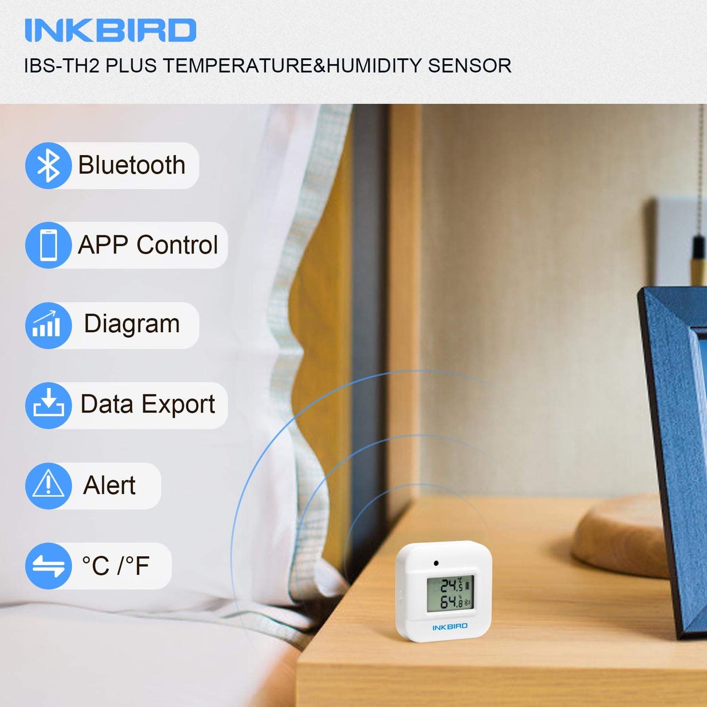 Inkbird Wireless Thermometer Hygrometer Bluetooth Humidity