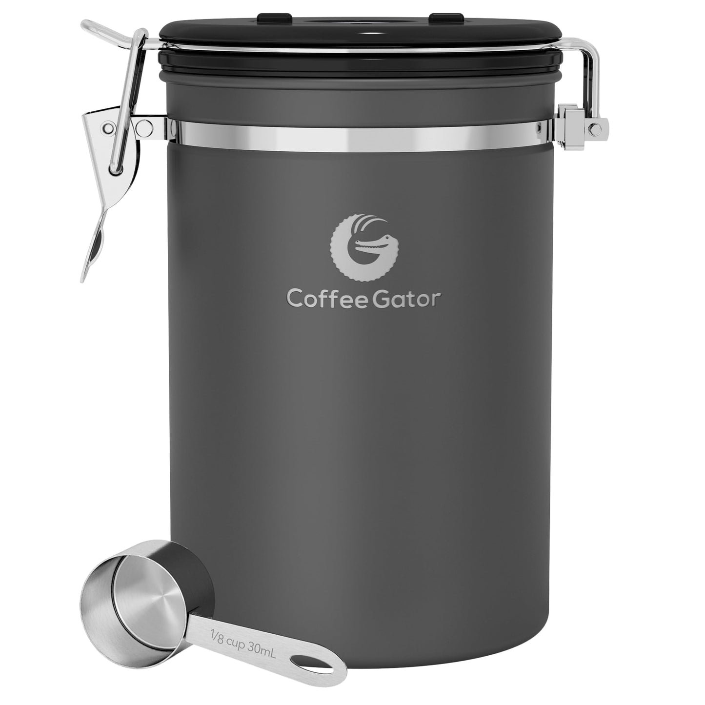 Stainless Steel Container with CO2, Magnetic Clip and Bag Clip- Holds 645g Grain - 1.9L