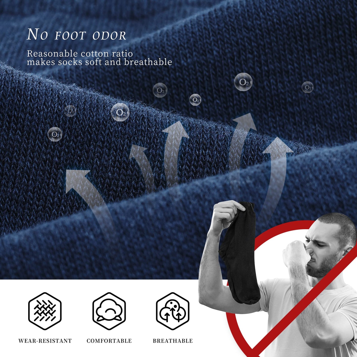 Mens Socks 9-11 Multipack Navy Blue Socks Seamless Cuff Soft Pairs of Cotton Socks
