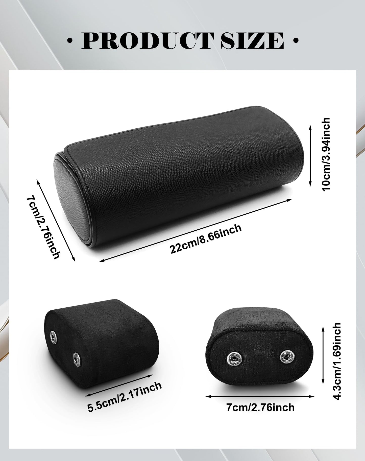 Watch Travel Case 3 Slot PU Leather Watch Roll Box Men Watch