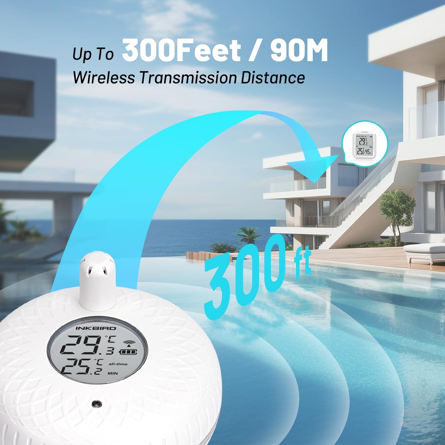 Inkbird Wireless Floating Pool Thermometer IBS-P01R Water Temperature RRP £37