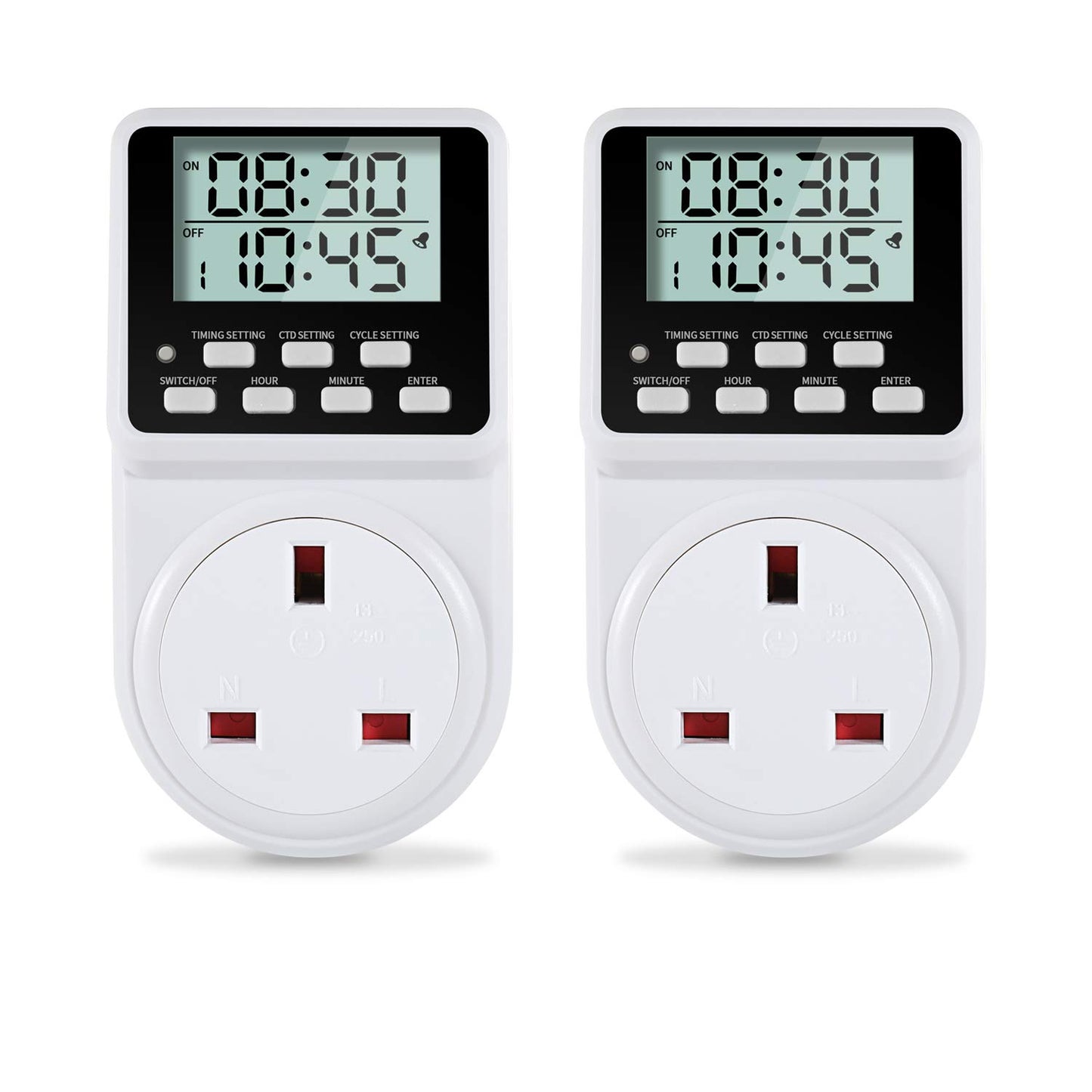 ORIDGET 24 Hour Digital Electric Timer Plug Socket UK On-Off Repeat RRP £23