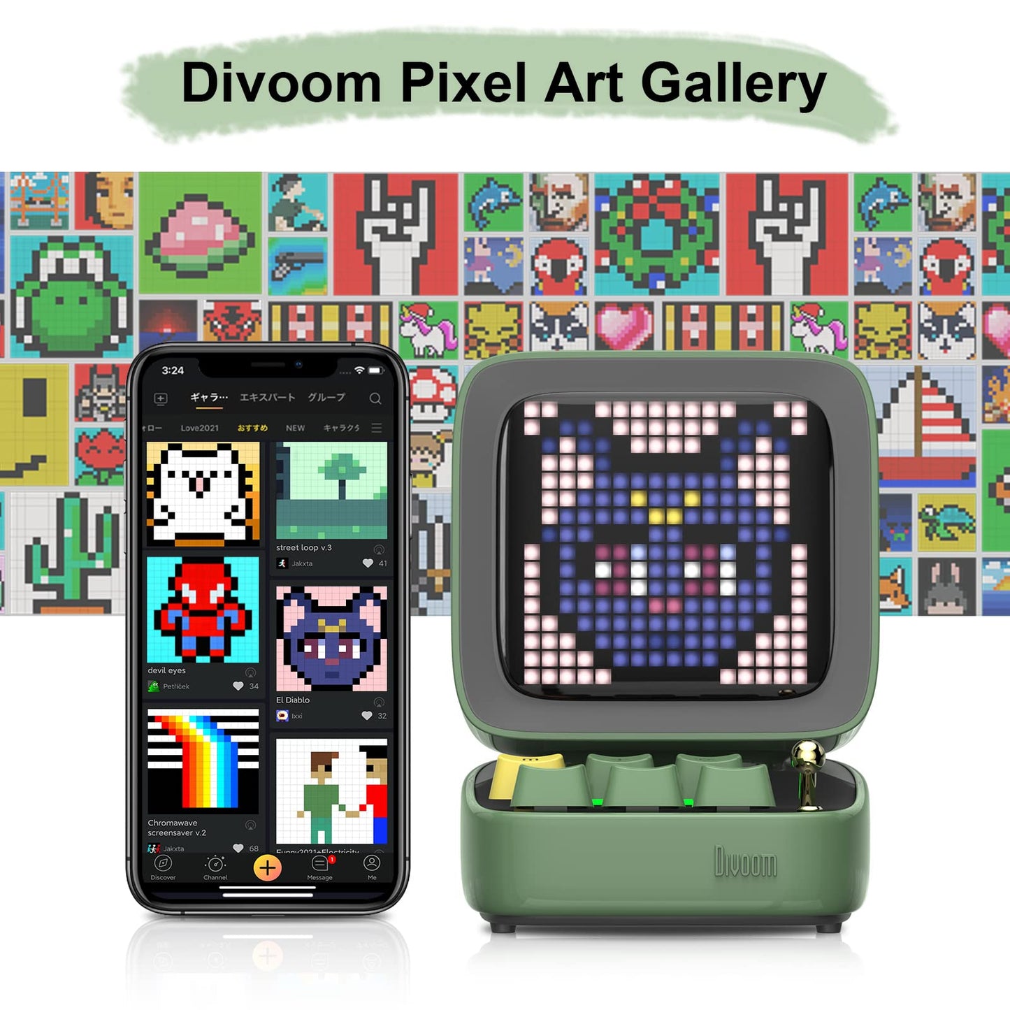 Divoom Ditoo Retro Pixel Art Bluetooth Speaker Programmable RGB Led RRP £81