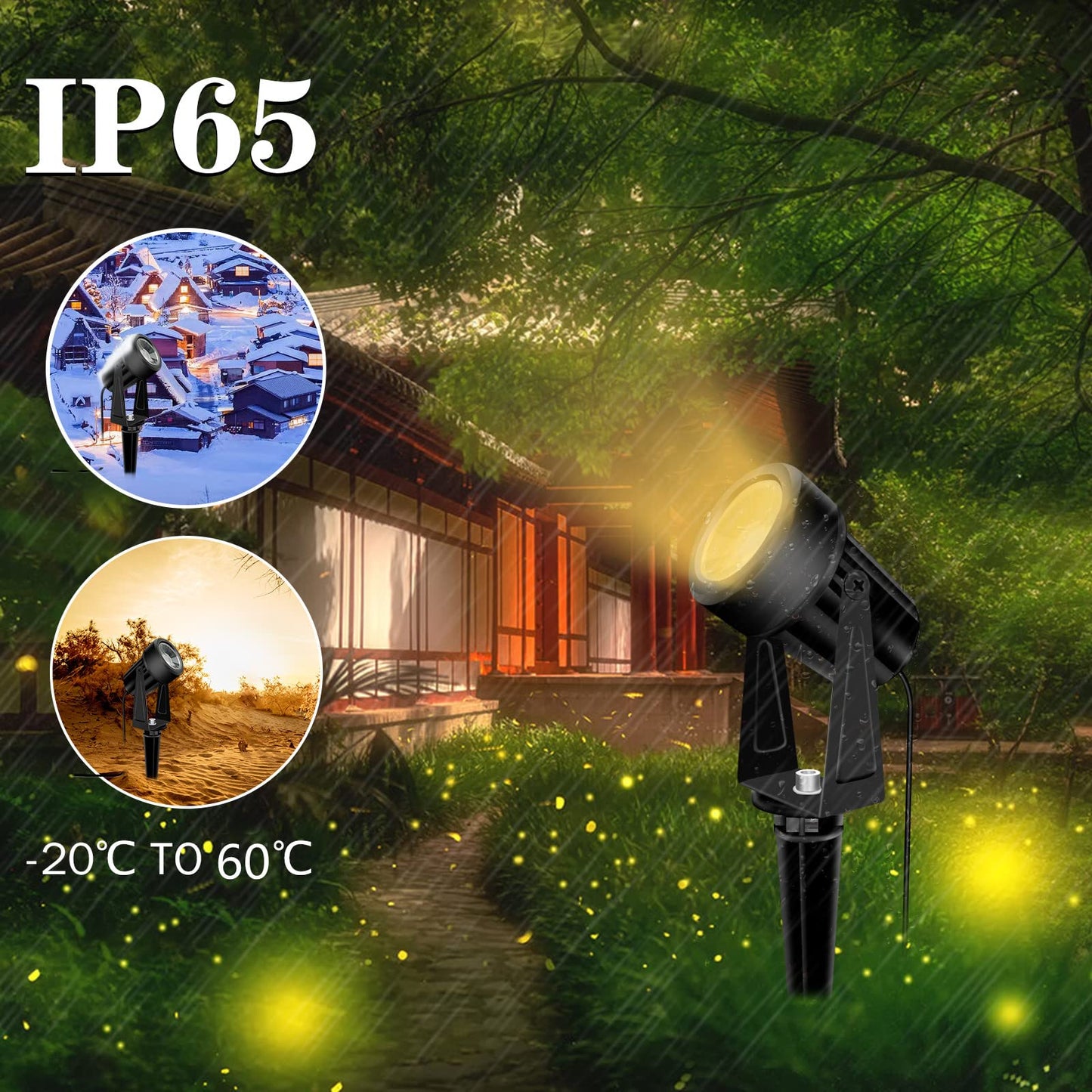 Svater Garden Spotlights Mains Powered 92FT/28m 8-in-1 LED Landscape RRP £57