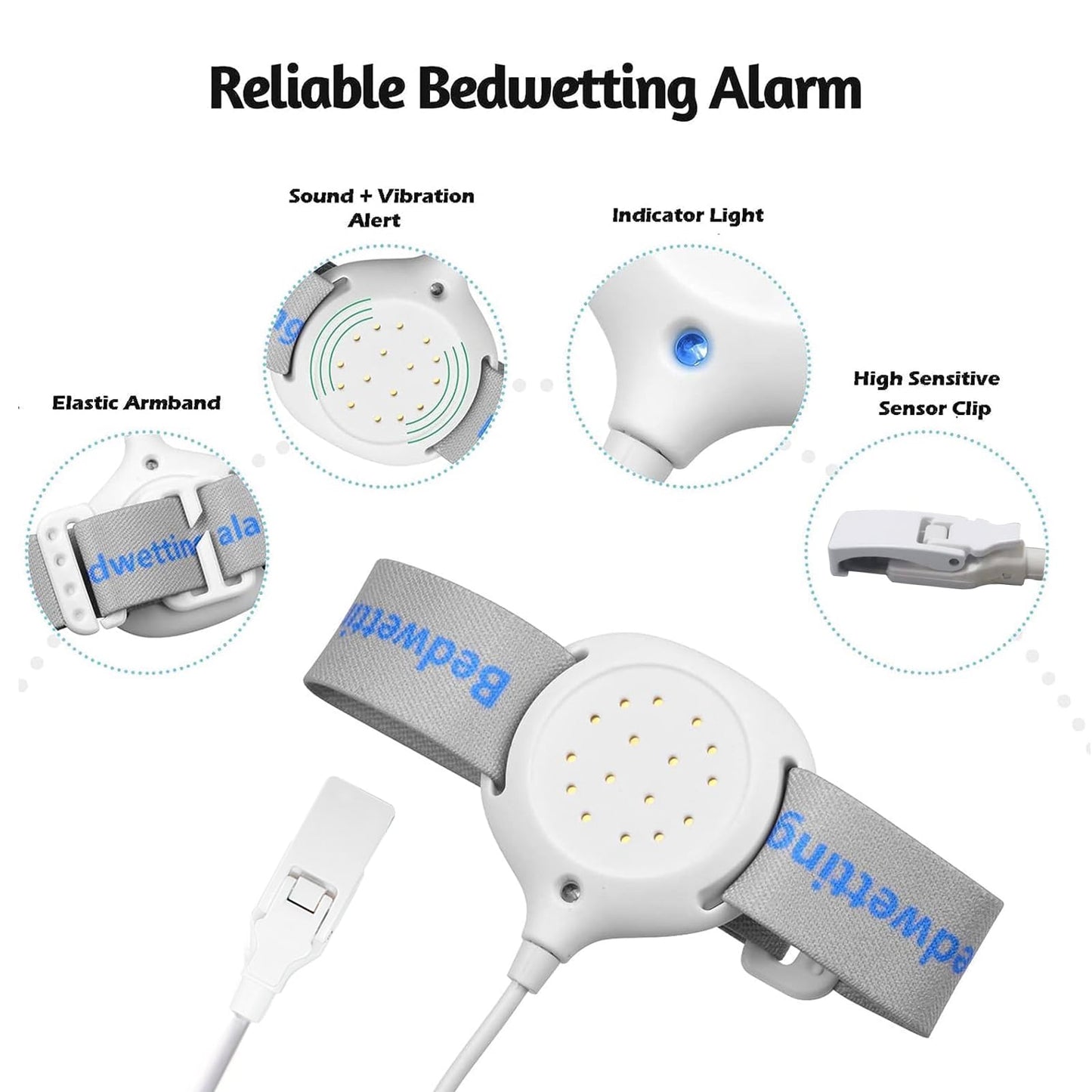 Bedwetting Alarm Kids Sounds Vibration Potty Training Alarm Pee Alarm