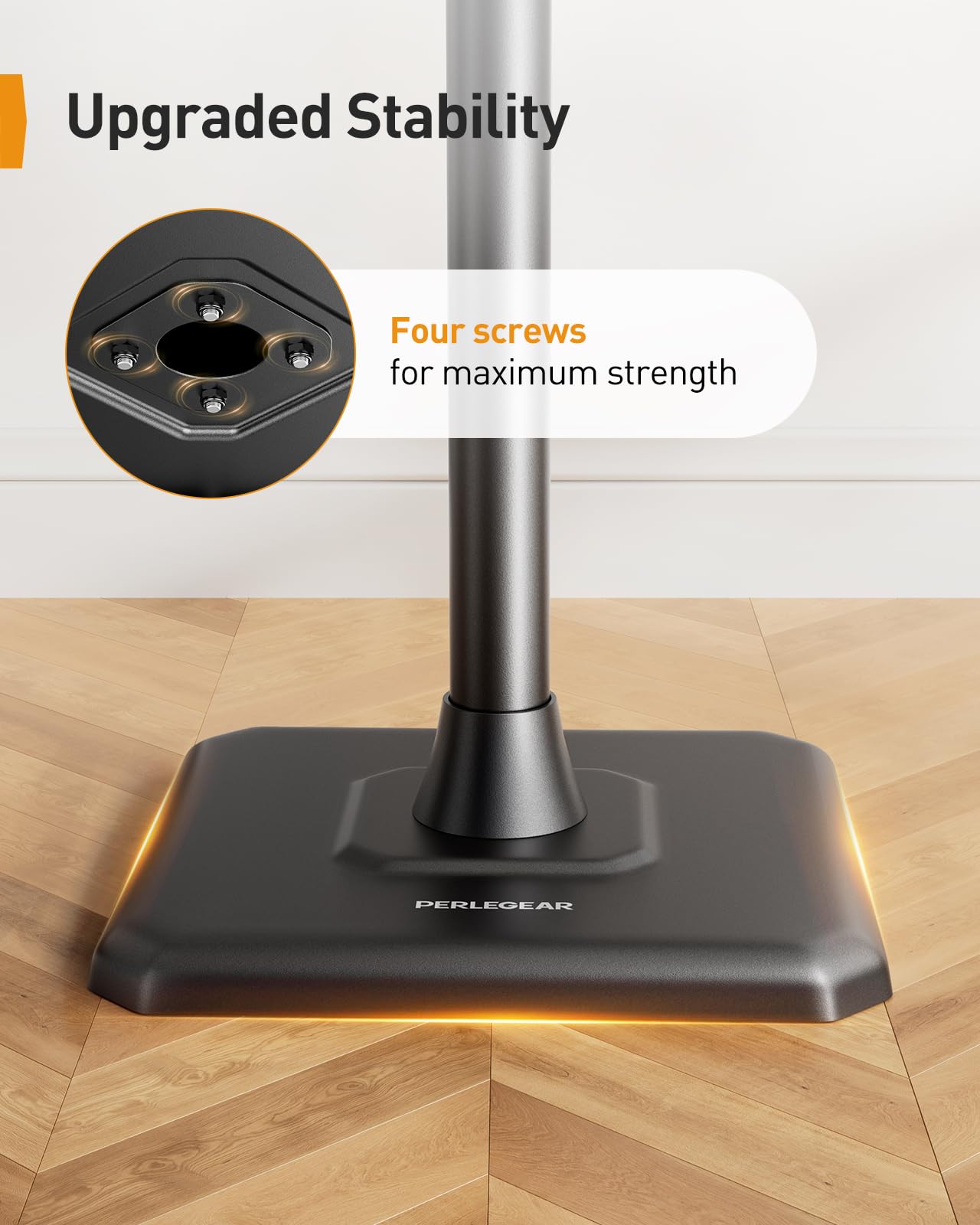 Perlegear Adjustable Speaker Stands – Height Adjustable Max 6kg Pair