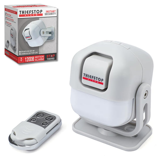 Battery-Powered Wireless Shed Alarm 120 dB PIR Motion Sensor – Black RRP £27