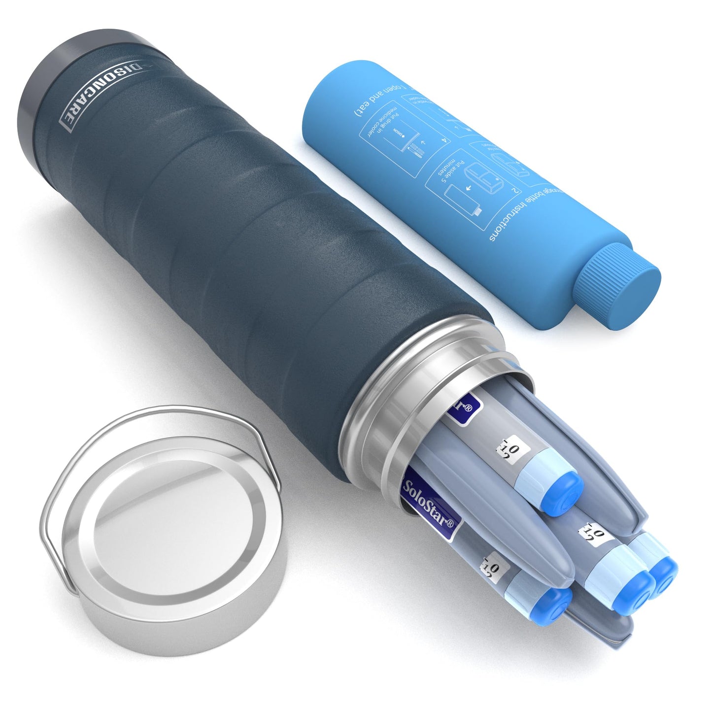 DISONCARE 74H 7 Insulin Pens Cooler Travel Case 2-8 Degrees Insulated RRP £72