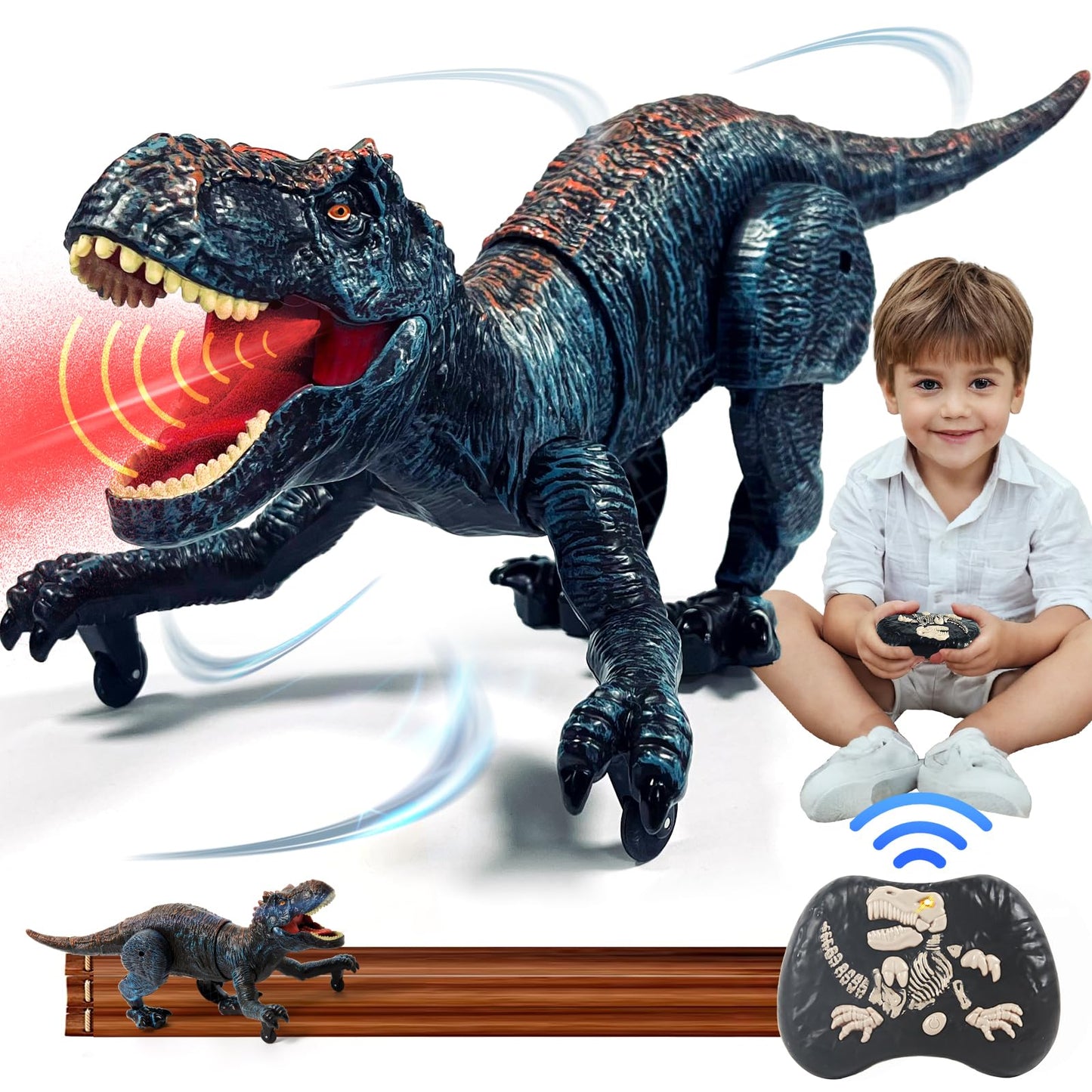 Sunrad Remote Control Dinosaur Toys Kids 3 4 5 6 7 8+ Electronic RC