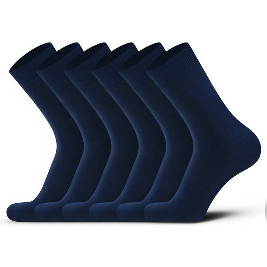 Mens Socks 9-11 Multipack Navy Blue Socks Seamless Cuff Soft Pairs of Cotton Socks