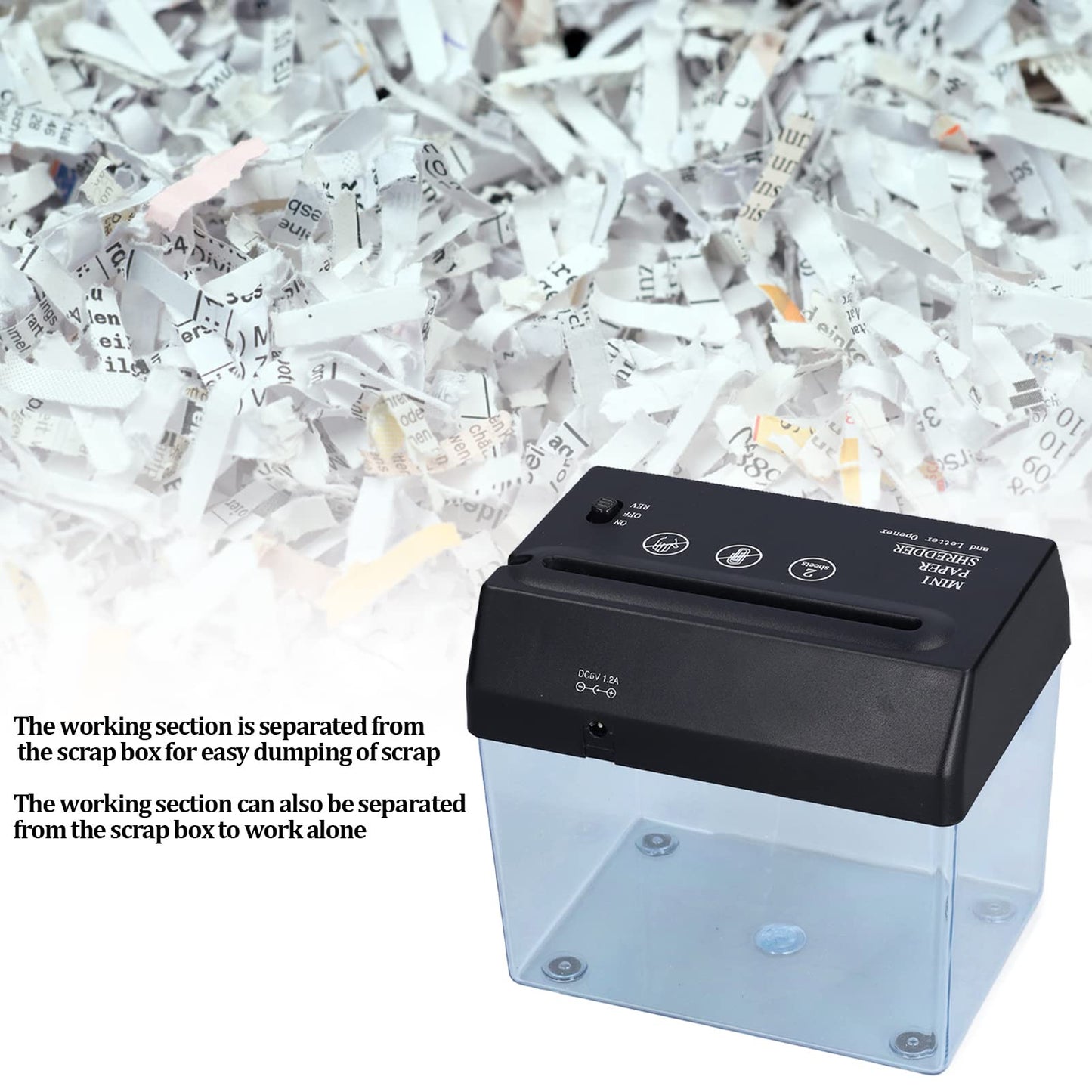 Small Paper Shredder Home Use A6 USB Electric Shredder