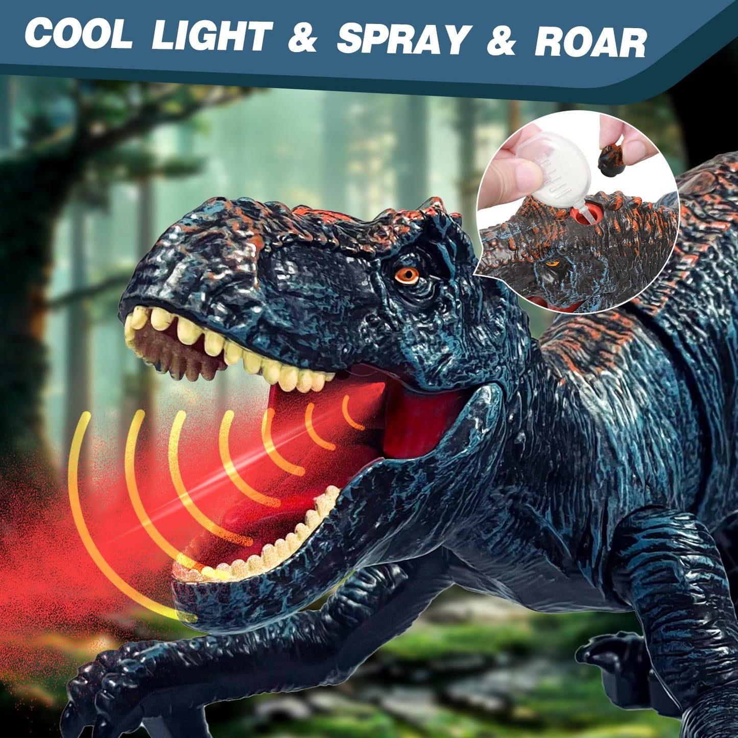 Sunrad Remote Control Dinosaur Toys Kids 3 4 5 6 7 8+ Electronic RC