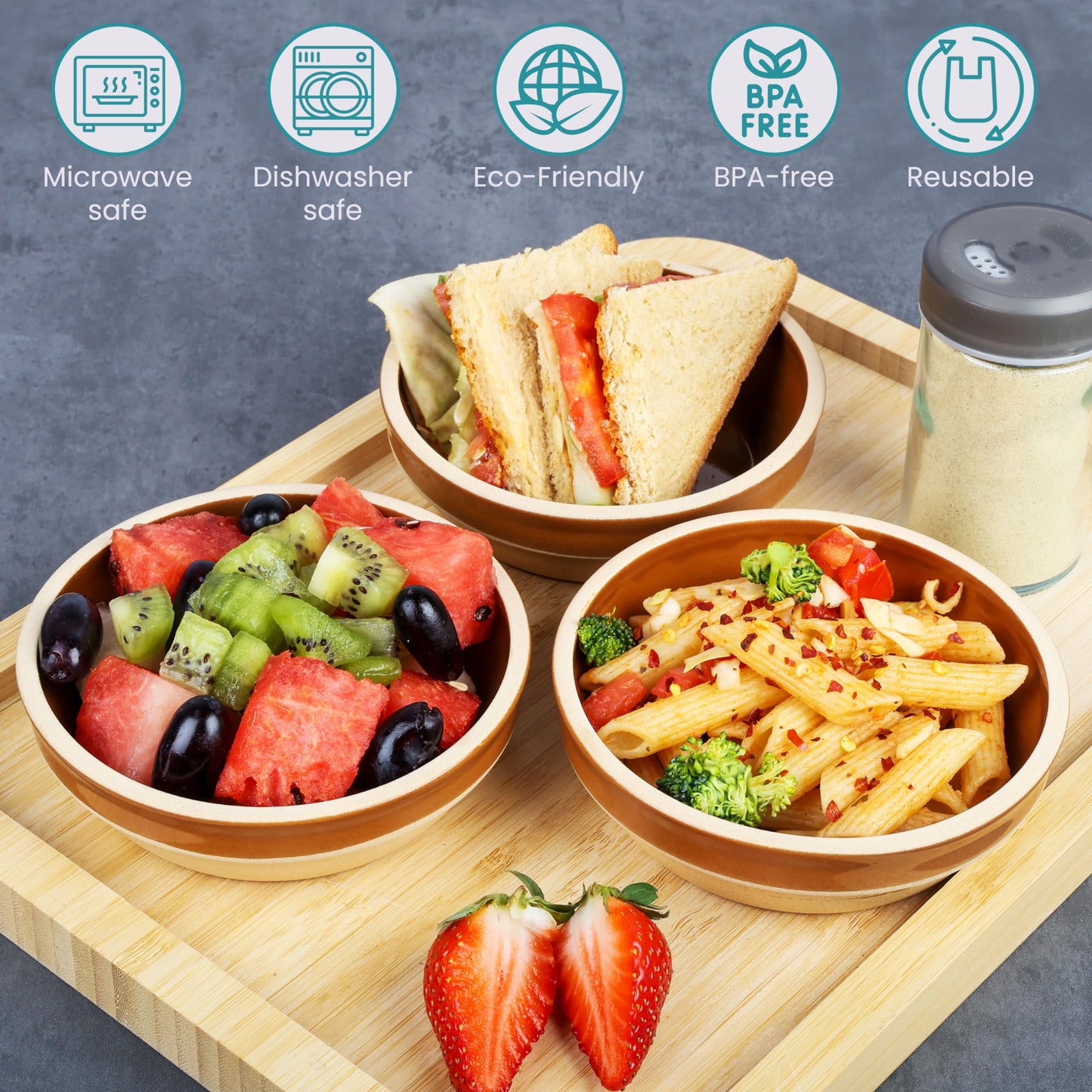 Traditional Tapas Bowl Set 12 Pack Ceramic Serving Bowls – Terracotta