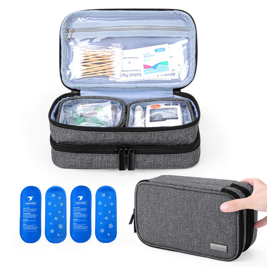 Diabetic Case Insulin Cooler Ice Packs – Grey RRP £29