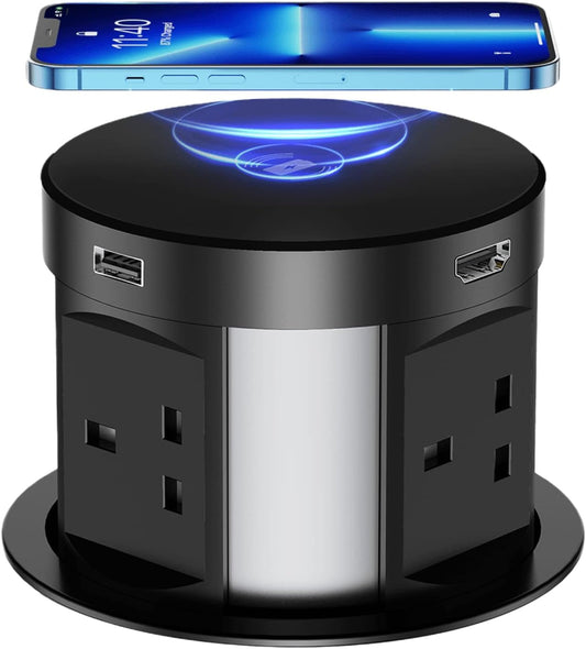 Pop Up Power Socket HDMI & USB Ports – 4 UK Sockets RRP £90